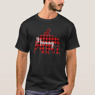 Mummy-Bär passender Familien-Weihnachtsbär rot kar T-Shirt