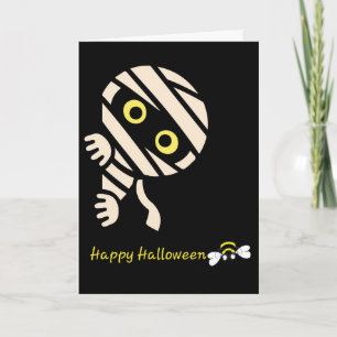 Mummy Bee „Fröhliches Halloween“ Karte (Innere Nac