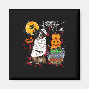 Mummy Bernese Mountain Hund Halloween Hund Beängst Magnet