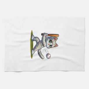 Mummy Cat Baseball Kürbis Halloween. Tank Top Geschirrtuch