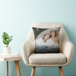 Mummy Definition Zitat Elegantes Schriftfoto T-Shi Kissen