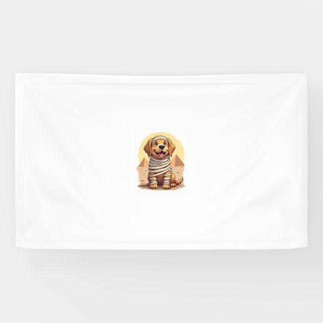 Mummy Golden Retriever Banner (Horizontal)