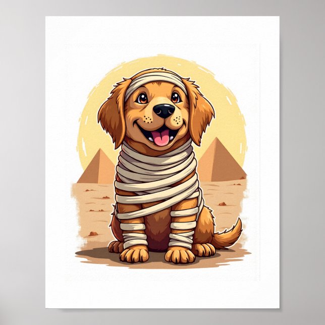 Mummy Golden Retriever Poster (Vorne)