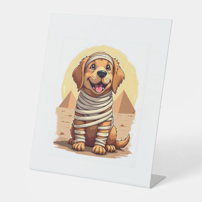 Mummy Golden Retriever Sockelschild (Vorderseite)