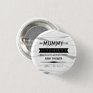 Mummy Halloween-Kinderdusche Button