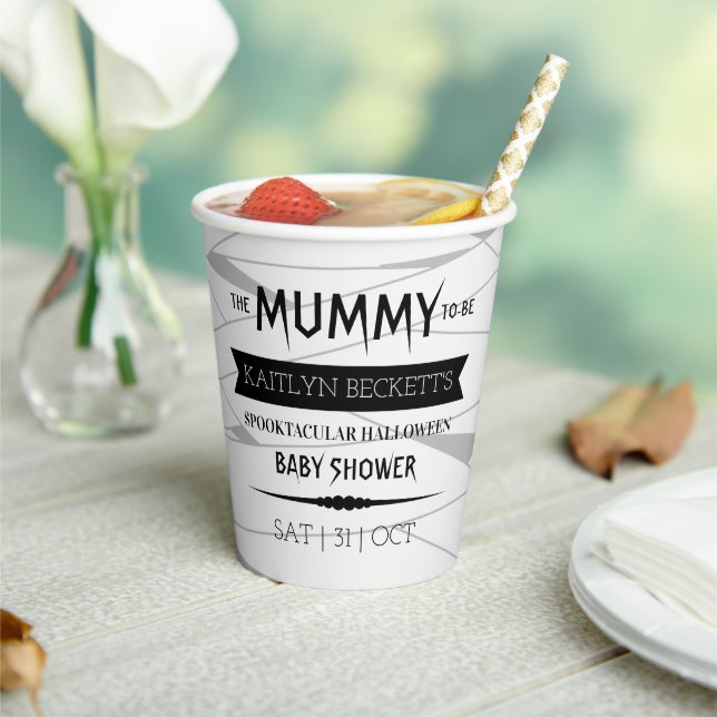 Mummy | Halloween-Kinderdusche Pappbecher (In Situ)