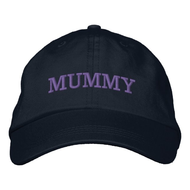 Mummy Hat | Muttertagsgeschenk Bestickte Baseballkappe (Vorderseite)