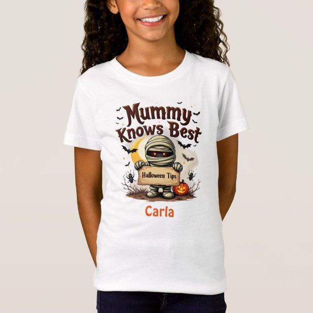 Mummy kennt das beste Halloween T-Shirt (Vorderseite)
