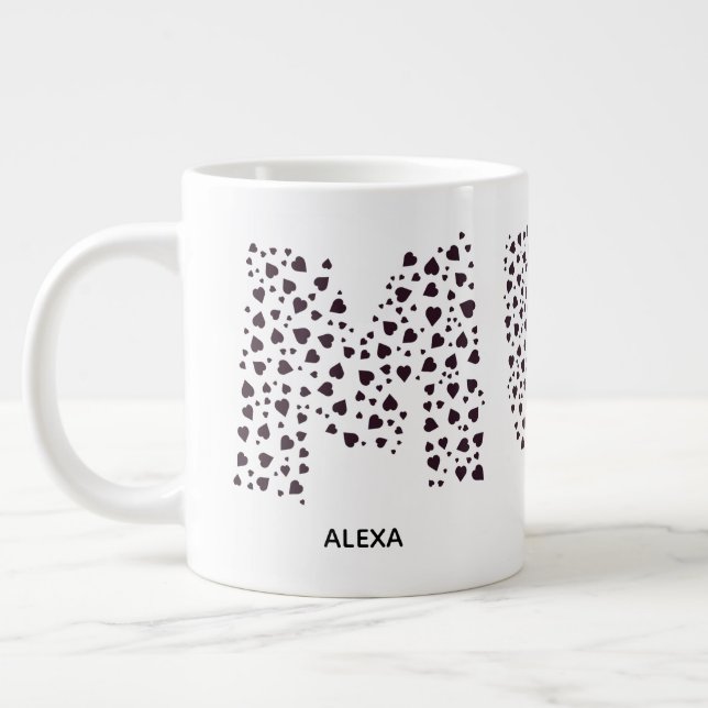 Mummy Modern Kids name Mum Jumbo-Tasse (Links)