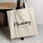 Mummy | Modern Mum Kids Names Mother's Day Tragetasche<br><div class="desc">Simply,  stylish "Mummy" custom design in modern minimalist typography which can easily be personalised with kids names or your own special message. The perfect unique gift for a new mum,  mother's day,  mum's birthday or just because!</div>