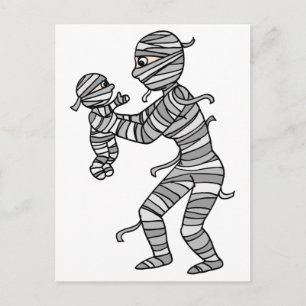 Mummy Mommy hält Baby Mummy Postkarte