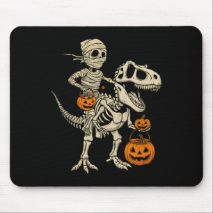 Mummy Skelett Riding Dinosaur T Rex Kinder Jungen Mousepad