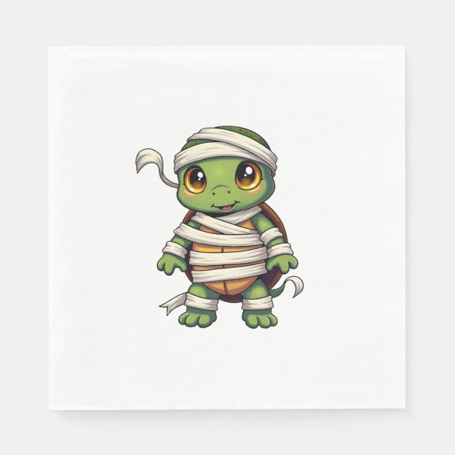Mummy Turtle Serviette (Vorderseite)