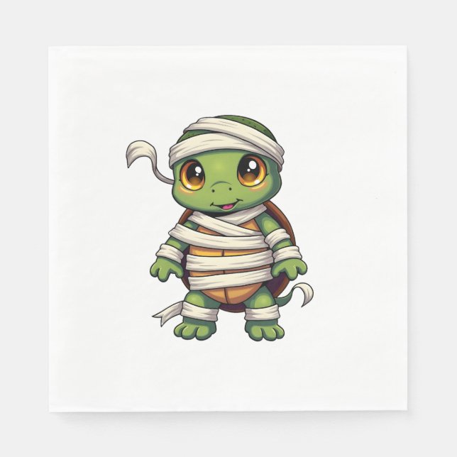 Mummy Turtle Serviette (Vorderseite)