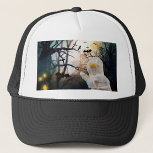 Mummy und Fledermäuse Halloween Truckerkappe