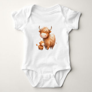 Mummy und ich-Hochlandkuh Baby Strampler