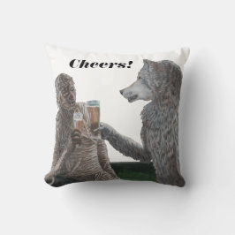 Mummy und Werewolf trinken Bier Cheers Pillow Kissen