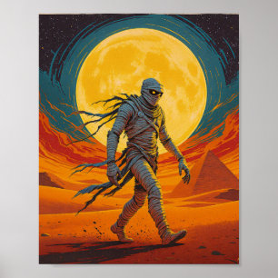 Mummy Wall Art - Poster d'horreur égyptien