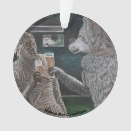 Mummy Werewolf trinkt Fantasie Akrylorische Orname Ornament
