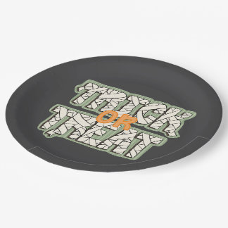Mummy-Wrap-„Süßes oder Saures“-Papierpartyplatten Pappteller
