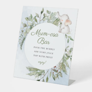 Mumosa Momosa Bar Boy Elephant Baby Duschzeichen Sockelschild