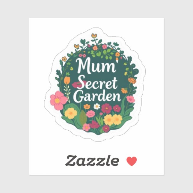 Mums Secret Garden Aesthetic Flower Aufkleber (Blatt)