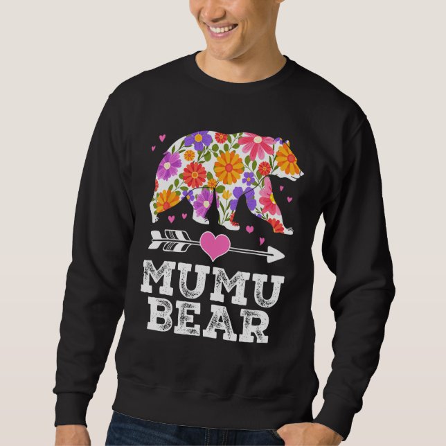 MuMu Bear Floral Mother s Day  Matching Family Sweatshirt (Vorderseite)