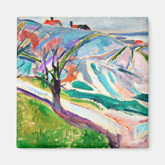 Munch - Landschaft von Kragero Magnet (Vorne)