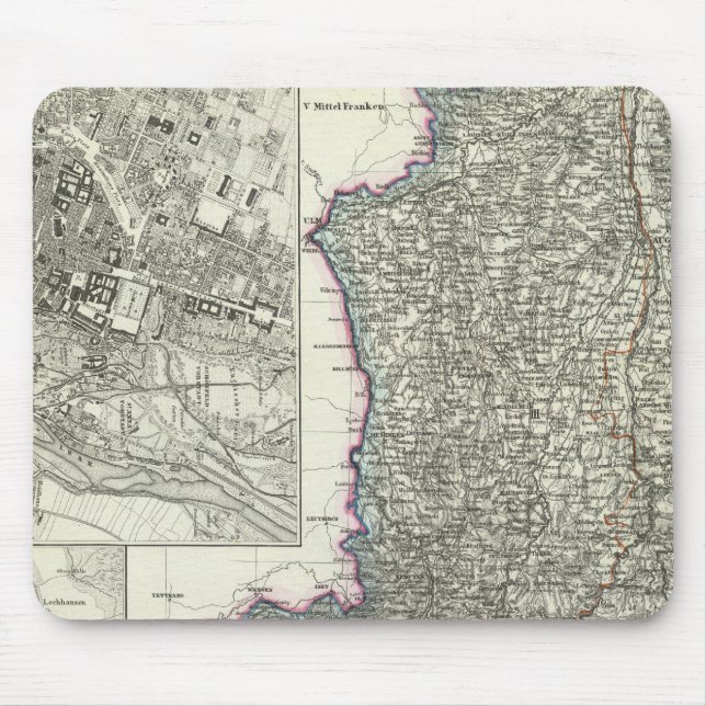 München, Augsburg, Bayern Mousepad (Vorne)