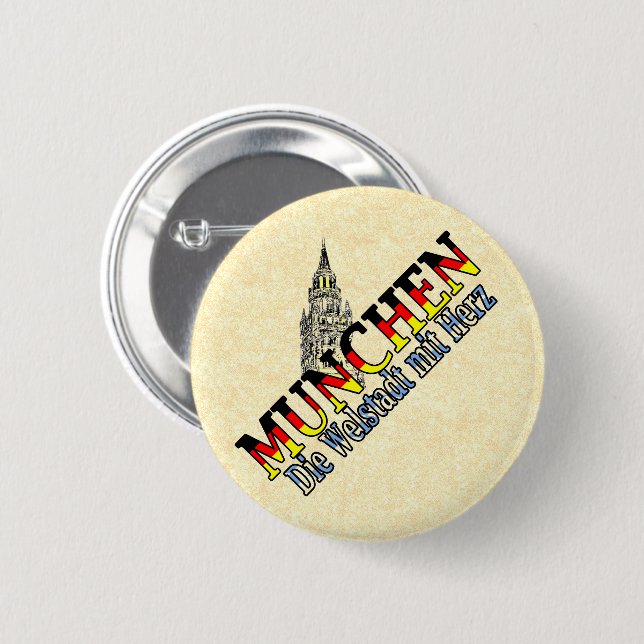 München Bayern Deutschland Button (Vorne & Hinten)