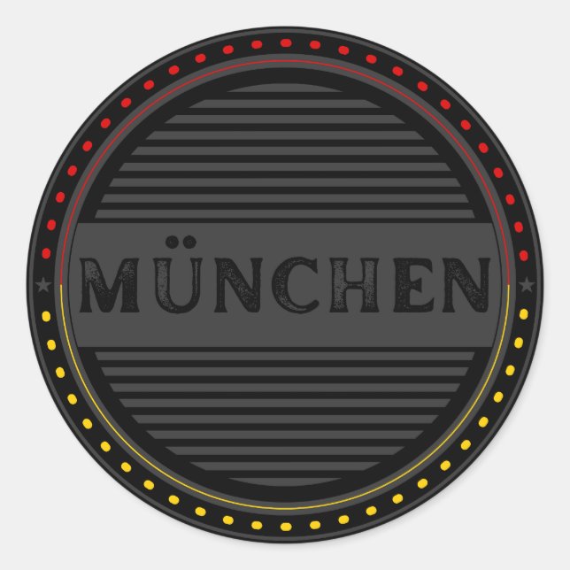 München City Pride Emblem – German Identity Runder Aufkleber (Vorderseite)