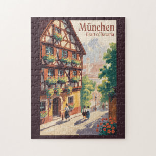 München Deutschland Bayern Illustration Reise Kuns