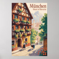 München Deutschland Bayern Illustration Reise Kuns