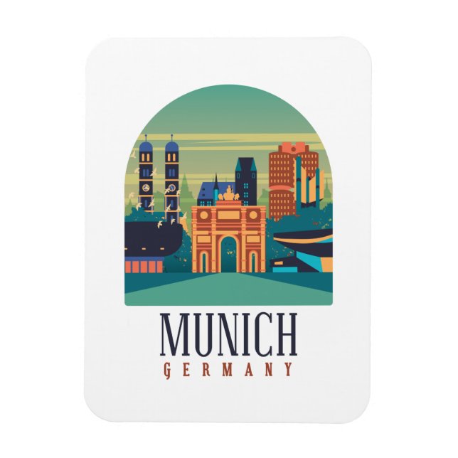 München Deutschland Magnet (Vertikal)