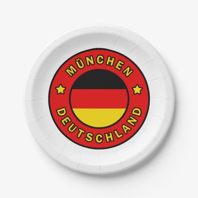 München Deutschland Pappteller (Vorderseite)