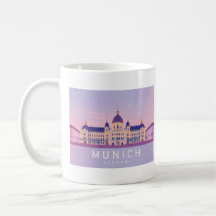 München Deutschland Pastell Travel Design Kaffeetasse
