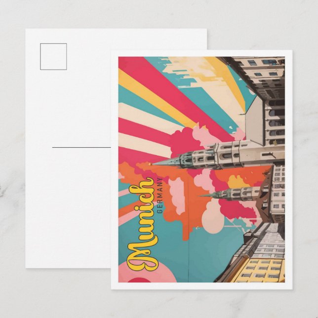 München Deutschland Pop Kunstausstellung Postkarte (Vorne/Hinten)