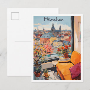 München Deutschland Reise Ästhetik Postkarte
