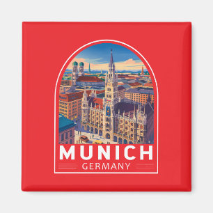 München Deutschland Reise Kunst Emblem Magnet
