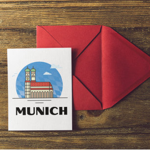 München Deutschland Reise Vintage Postkarte