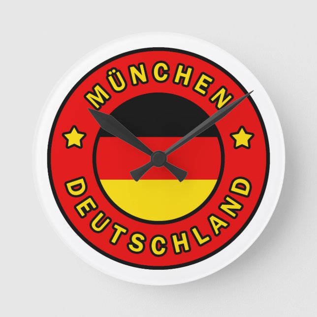 München Deutschland Runde Wanduhr (Vorderseite)