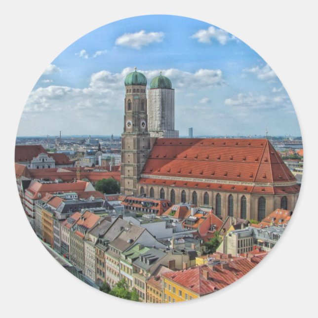 München, Deutschland Runder Aufkleber (Vorderseite)