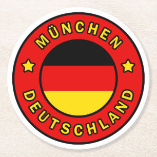 München Deutschland Runder Pappuntersetzer