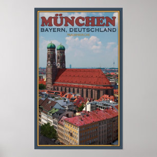 München-Frauenkirche (Portrait) Poster