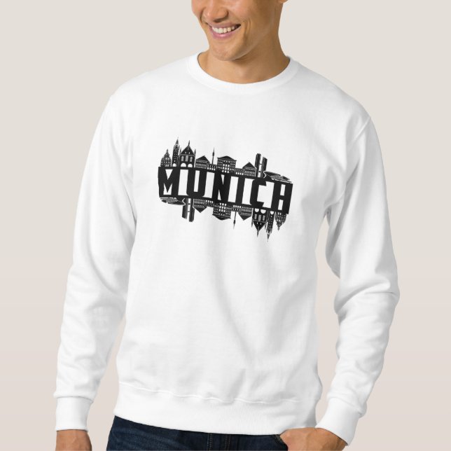 München Germany City Cityscape Cool Funny Gift Sweatshirt (Vorderseite)