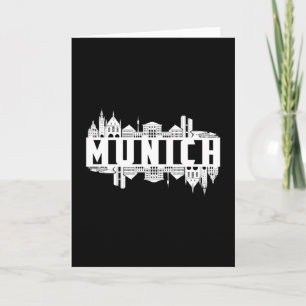 München Germany City Cityscape Funny Gift Idea Karte