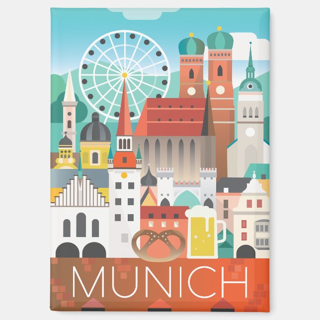 München Kühlschrank Magnet (Vorderseite)