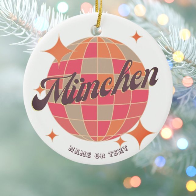 München München Bayern Deutschland Retro disco Keramik Ornament (Von Creator hochgeladen)