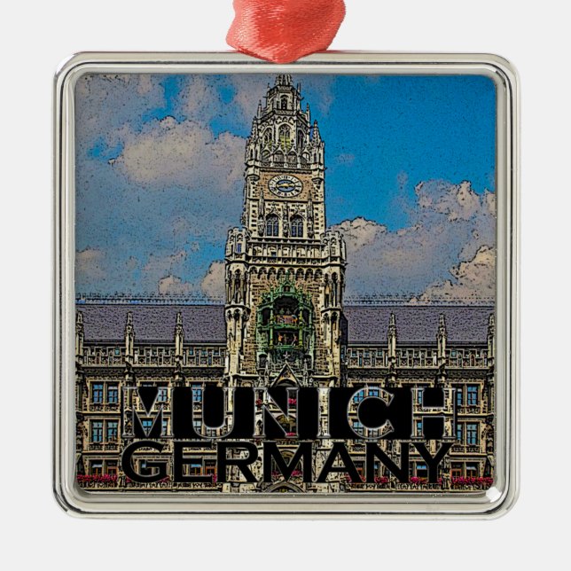 München Ornament Aus Metall (Vorne)