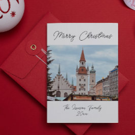 München Personalisieren Weihnachtsmarkt Deutschlan Postkarte
